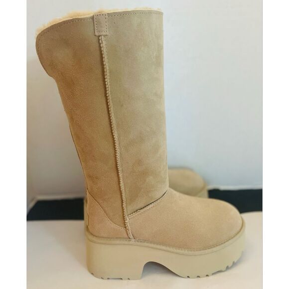 UGG CLASSIC NEW HEIGHTS CUFFABLE CHESTNUT TALL SUEDE WOMEN'S BOOTS SIZE US 9 NWT - Picture 3 of 13